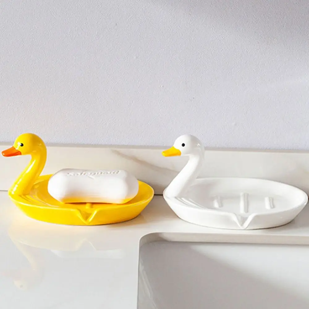 Cute Animal Duck Ceramic Soap Dish Cartoon Creative Soap Holder Easy Cleaning Self Draining Drain Storage Rack
Cute Animal Duck Ceramic Soap Dish Cartoon Creative Soap Holder Easy Cleaning Self Draining Drain Storage Rack