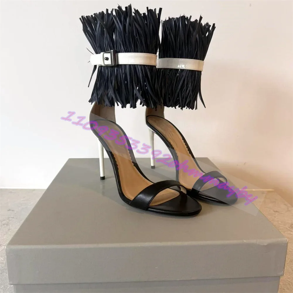 2026 Summer Black Tassel Open Toe High Heels Women'S Buckle Strap Stiletto Sandals Sexy Party Evening Shoes Zapatos Mujer 46
2026 Summer Black Tassel Open Toe High Heels Women'S Buckle Strap Stiletto Sandals Sexy Party Evening Shoes Zapatos Mujer 46