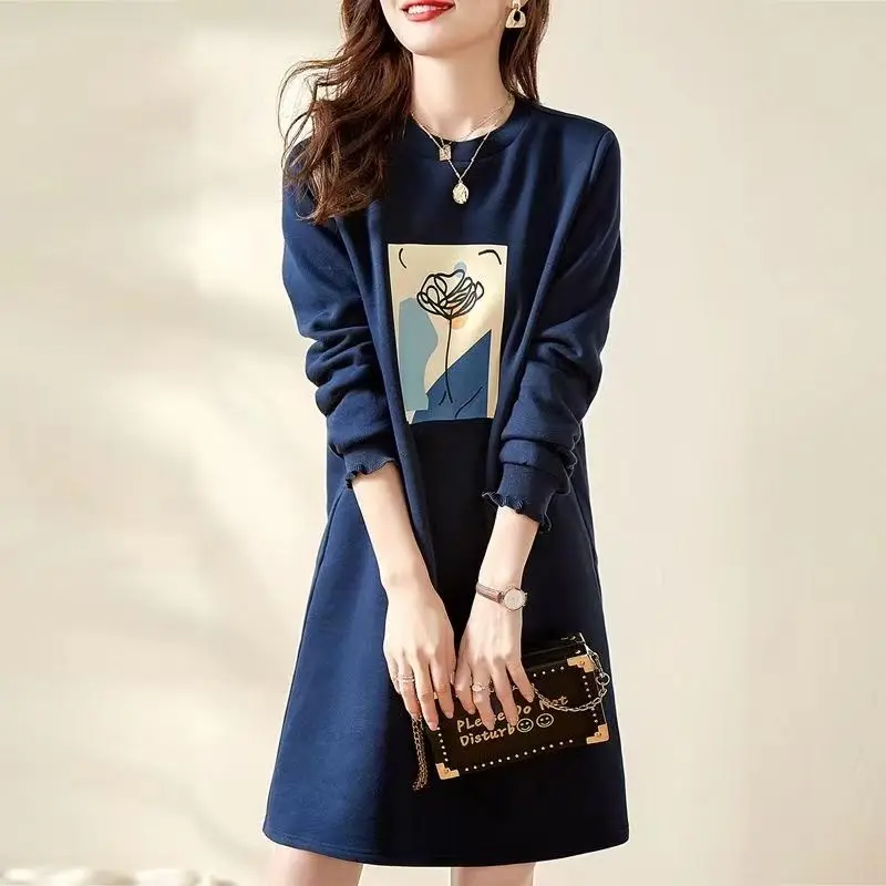 Spring and Autumn Women's Pullover Round Neck Solid Plant&Flowers Printed Petal Sleep Floral Fashion Casual Office Lady Dress
Spring and Autumn Women's Pullover Round Neck Solid Plant&Flowers Printed Petal Sleep Floral Fashion Casual Office Lady Dress