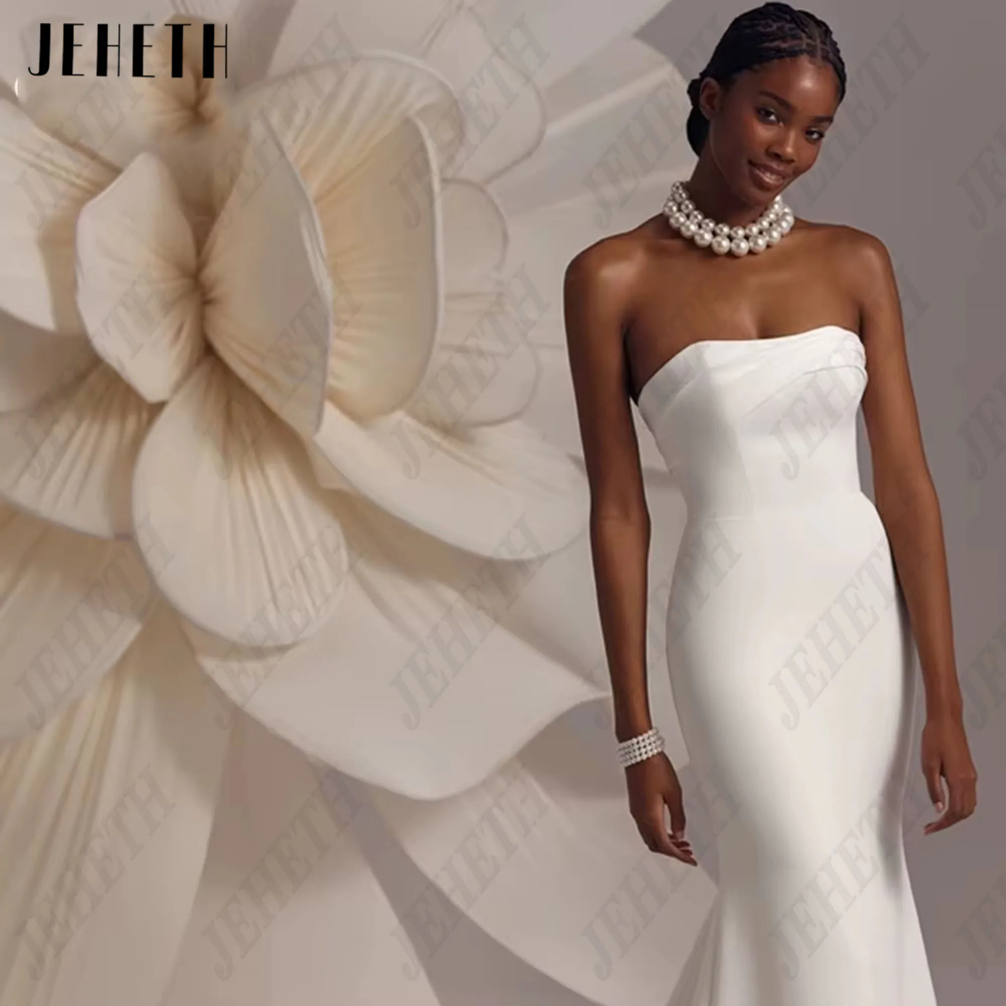 JEHETH Vintage Stylish Mermaid Wedding Dresses Off Shoulder Sleeveless Best Sell 2025 Sexy Backless For Women Vestido Customized
JEHETH Vintage Stylish Mermaid Wedding Dresses Off Shoulder Sleeveless Best Sell 2025 Sexy Backless For Women Vestido Customized