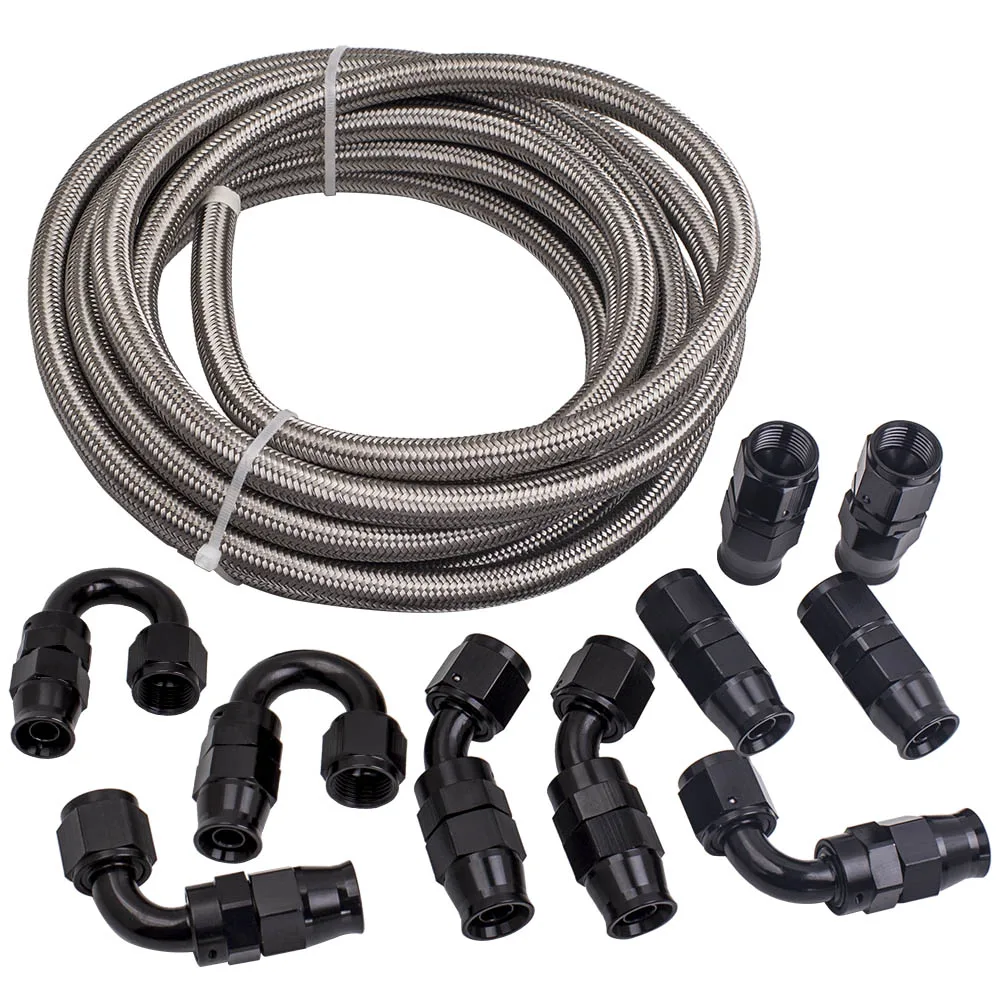 New 8an -8an Black Nylon E85 Ptfe Fuel Line 20ft 10 Fittings Hose Kit E85
New 8an -8an Black Nylon E85 Ptfe Fuel Line 20ft 10 Fittings Hose Kit E85