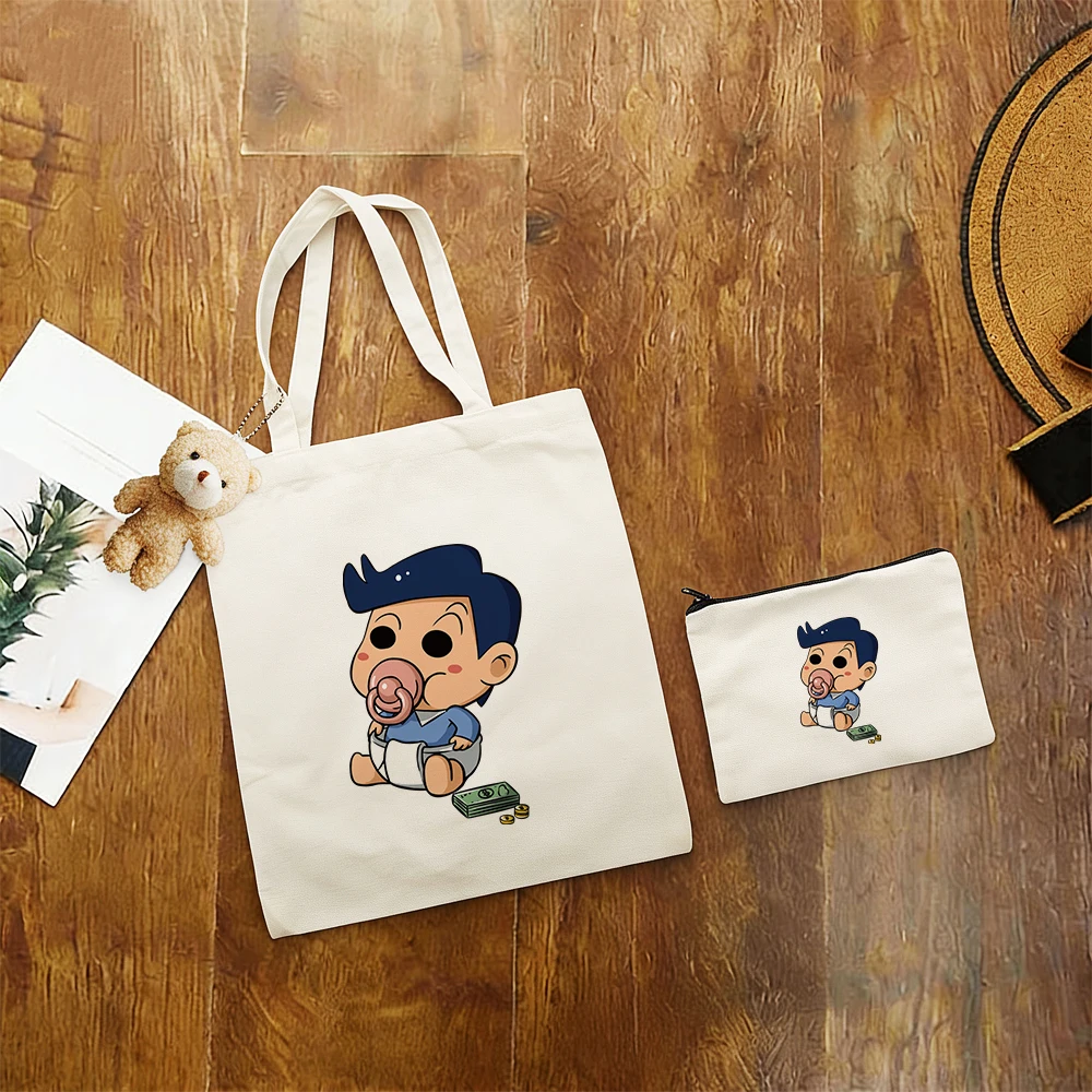 Kawaii Crayon Shin Chan 3pcs Canvas Bag Cute Baby Family Design Large Capacity Tote Anime Fans Casual Student Shopping Handbag
Kawaii Crayon Shin Chan 3pcs Canvas Bag Cute Baby Family Design Large Capacity Tote Anime Fans Casual Student Shopping Handbag