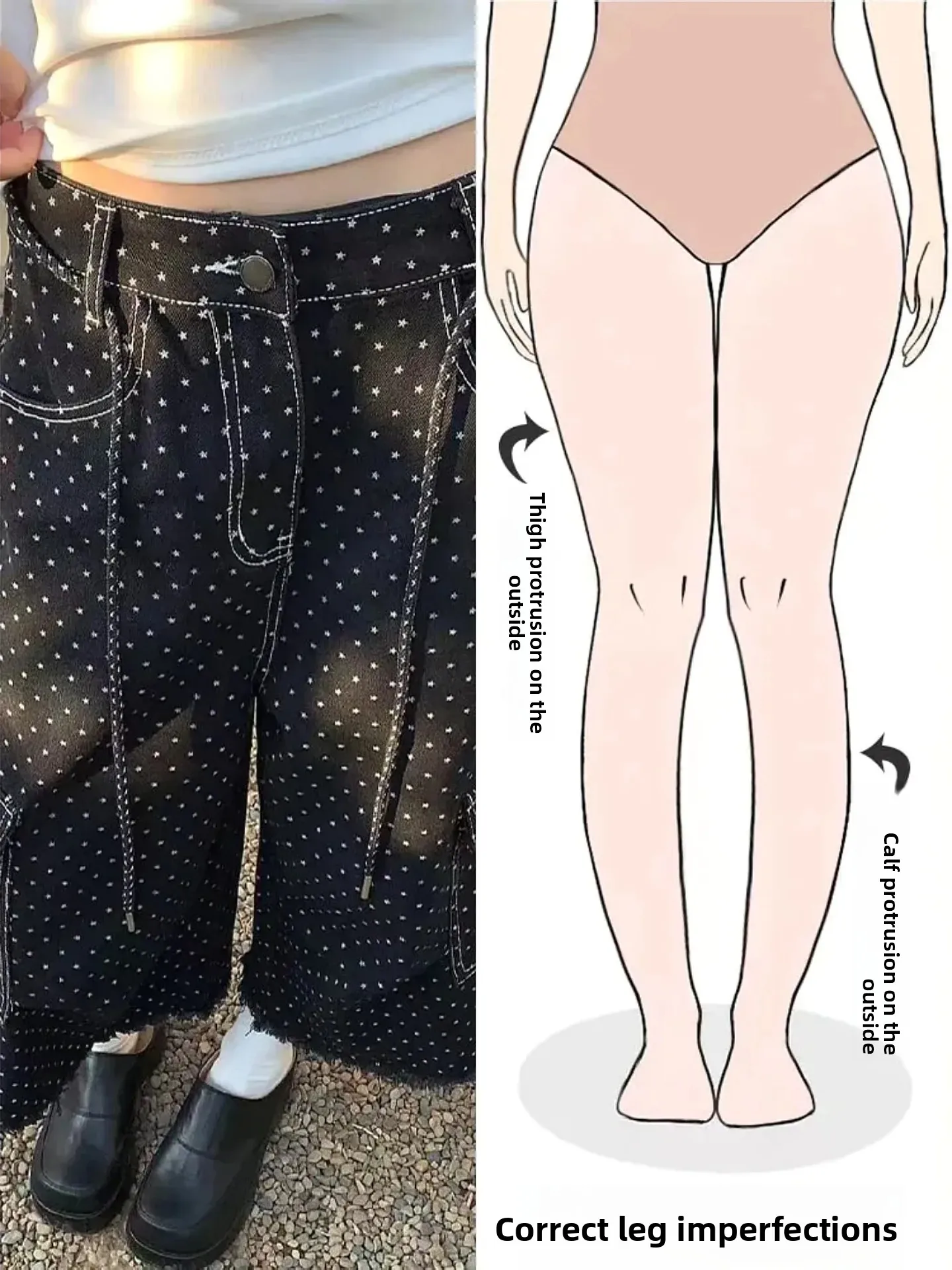 Summer New Street Style Pear Shaped Body American Retro Polka Dot Wide Leg Jeans Women's Lazy Seven Points Pants High Waist
Summer New Street Style Pear Shaped Body American Retro Polka Dot Wide Leg Jeans Women's Lazy Seven Points Pants High Waist
