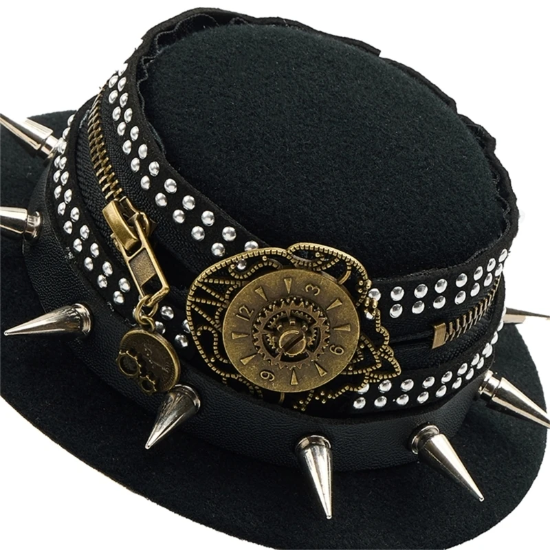 Unique Steampunk Wool Hat Metal Gear Hairpin Perfect For Role Play Event
Unique Steampunk Wool Hat Metal Gear Hairpin Perfect For Role Play Event