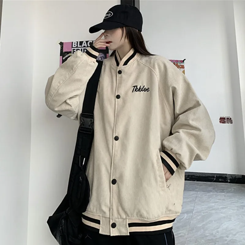 Bomber Beseball Coat Women's Spring And Autumn 2023 New Ins Corduroy Loose American Versatile Jacket
Bomber Beseball Coat Women's Spring And Autumn 2023 New Ins Corduroy Loose American Versatile Jacket