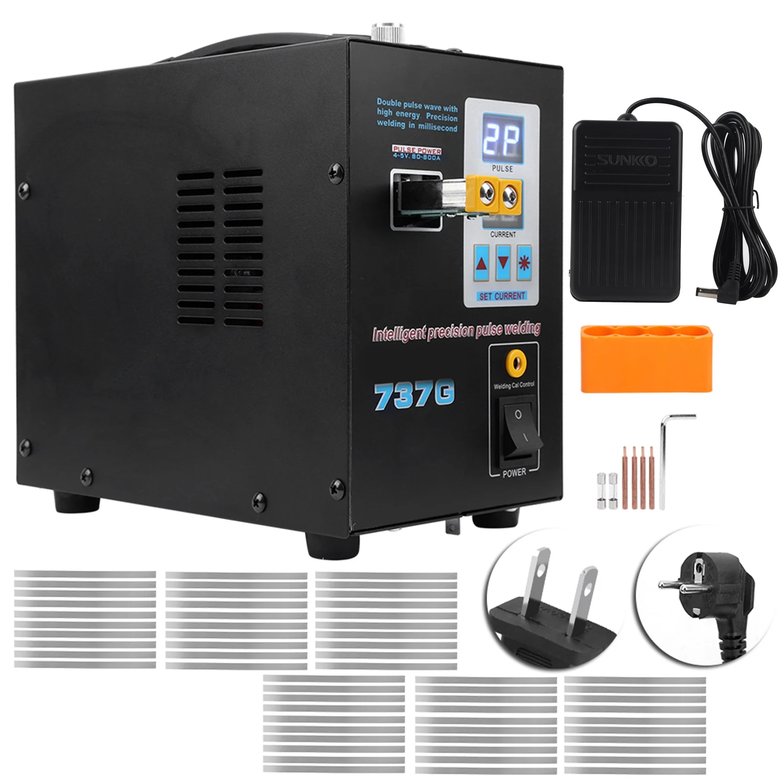 Pulse Spot Welder Soldering Machine Pulse Spot Welder Dual Welding Modes Solder Welding Machine Electronic Tools SUNKKO737G
Pulse Spot Welder Soldering Machine Pulse Spot Welder Dual Welding Modes Solder Welding Machine Electronic Tools SUNKKO737G