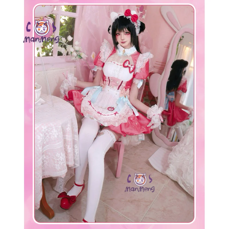 Game Naraka: Bladepoint Kurimi Cosplay Costume Women's Pink Sweet Maid Dress Halloween Party Lolita Dress Accessories Prop Set
Game Naraka: Bladepoint Kurimi Cosplay Costume Women's Pink Sweet Maid Dress Halloween Party Lolita Dress Accessories Prop Set