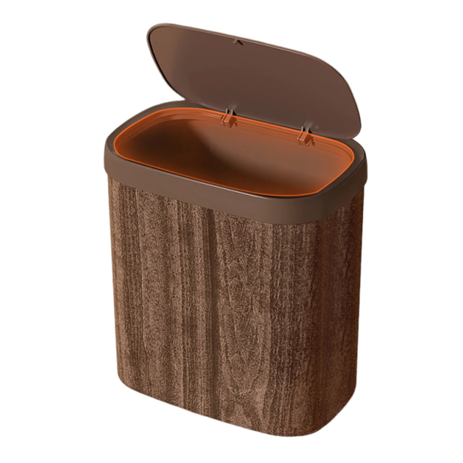 Узкое мусорное ведро 9 л с текстурой под дерево, экономящее место, для ванной, кухни, дома, офиса, для использования внутри помещений
Узкое мусорное ведро 9 л с текстурой под дерево, экономящее место, для ванной, кухни, дома, офиса, для использования внутри помещений