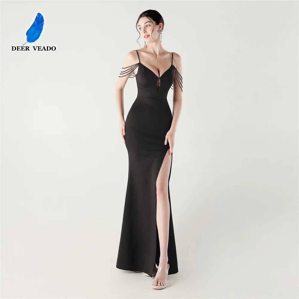 DEERVEADO Mermaid Deep V-Neck Satin Evening Dress with Beads Candy Color Strap Formal Occasion Dress Prom Party Dresses
DEERVEADO Mermaid Deep V-Neck Satin Evening Dress with Beads Candy Color Strap Formal Occasion Dress Prom Party Dresses