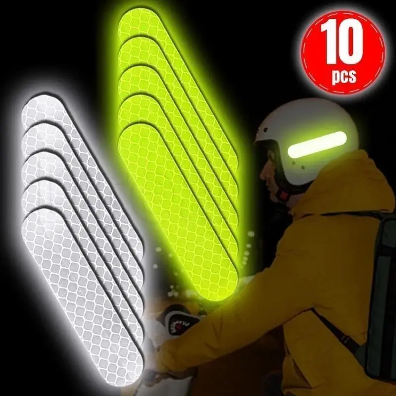 10-piece helmet reflective stickers, safety stickers, and motorcycle warning stickers
10-piece helmet reflective stickers, safety stickers, and motorcycle warning stickers