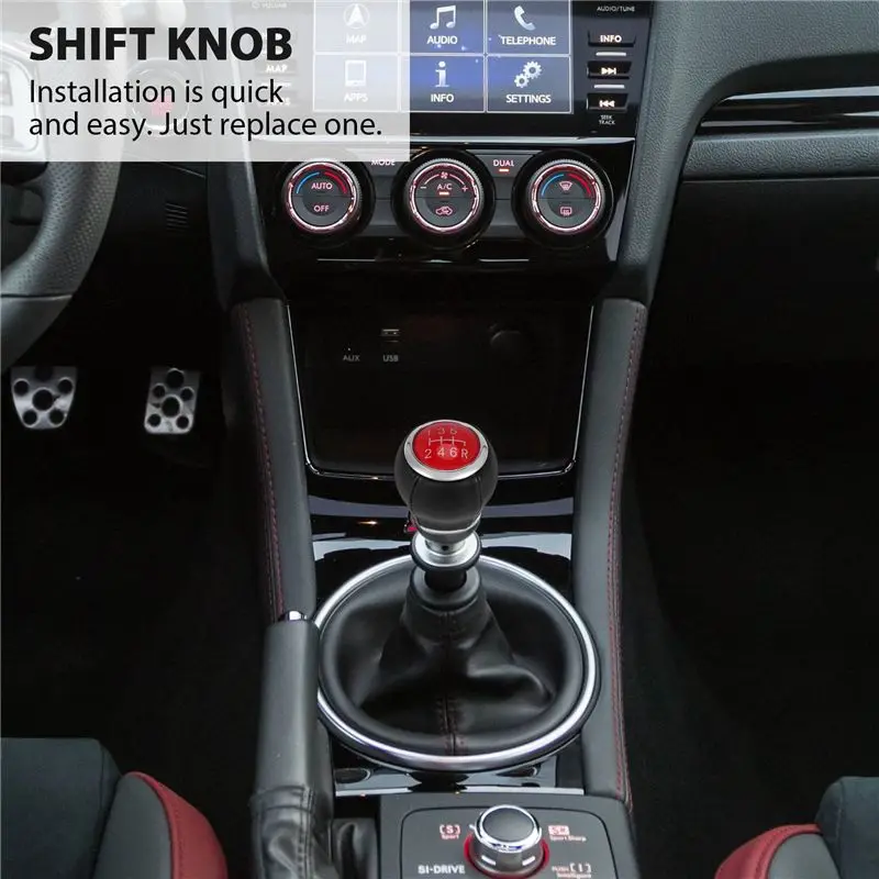 Gear Shift Stick Knob WRX STI 6 Speed Knob For Subaru Impreza WRX STI 2009 2010 2011 2012 2013 2014 2015 2016 2017 2018-T61C
Gear Shift Stick Knob WRX STI 6 Speed Knob For Subaru Impreza WRX STI 2009 2010 2011 2012 2013 2014 2015 2016 2017 2018-T61C