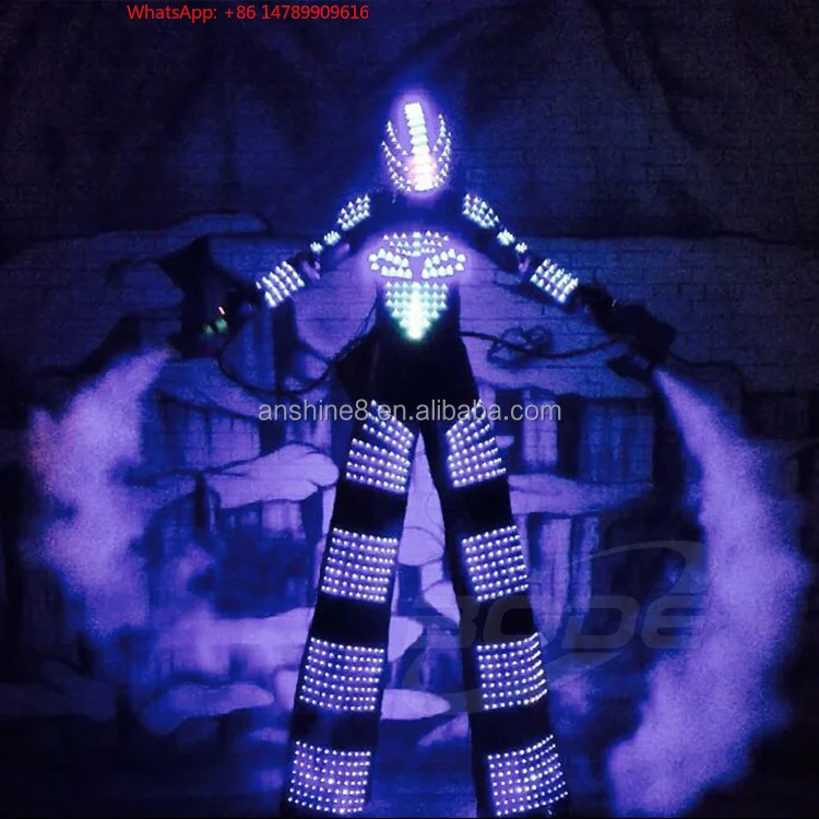 LED Luminous Robot CostumeFull Color Smart Pixels LED Lights Robot Costume Luminous Clothes Stilts Walker Suit For Stage Dance P
LED Luminous Robot CostumeFull Color Smart Pixels LED Lights Robot Costume Luminous Clothes Stilts Walker Suit For Stage Dance P