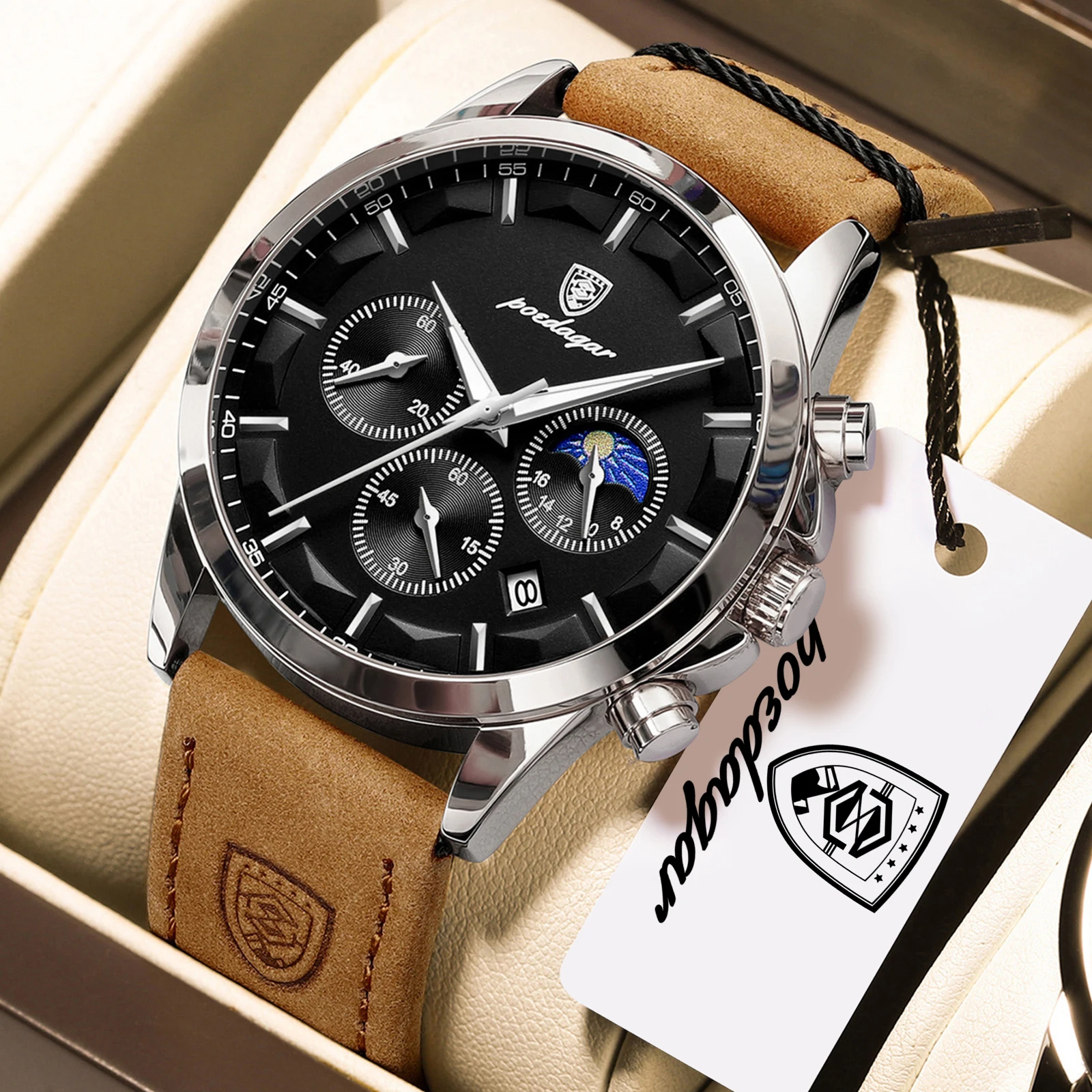 POEDAGAR Casual Quartz Men Wristwatch Luminous Waterproof Leather Business Man Clock Chronograph Date Sports Men's Watches Reloj
POEDAGAR Casual Quartz Men Wristwatch Luminous Waterproof Leather Business Man Clock Chronograph Date Sports Men's Watches Reloj