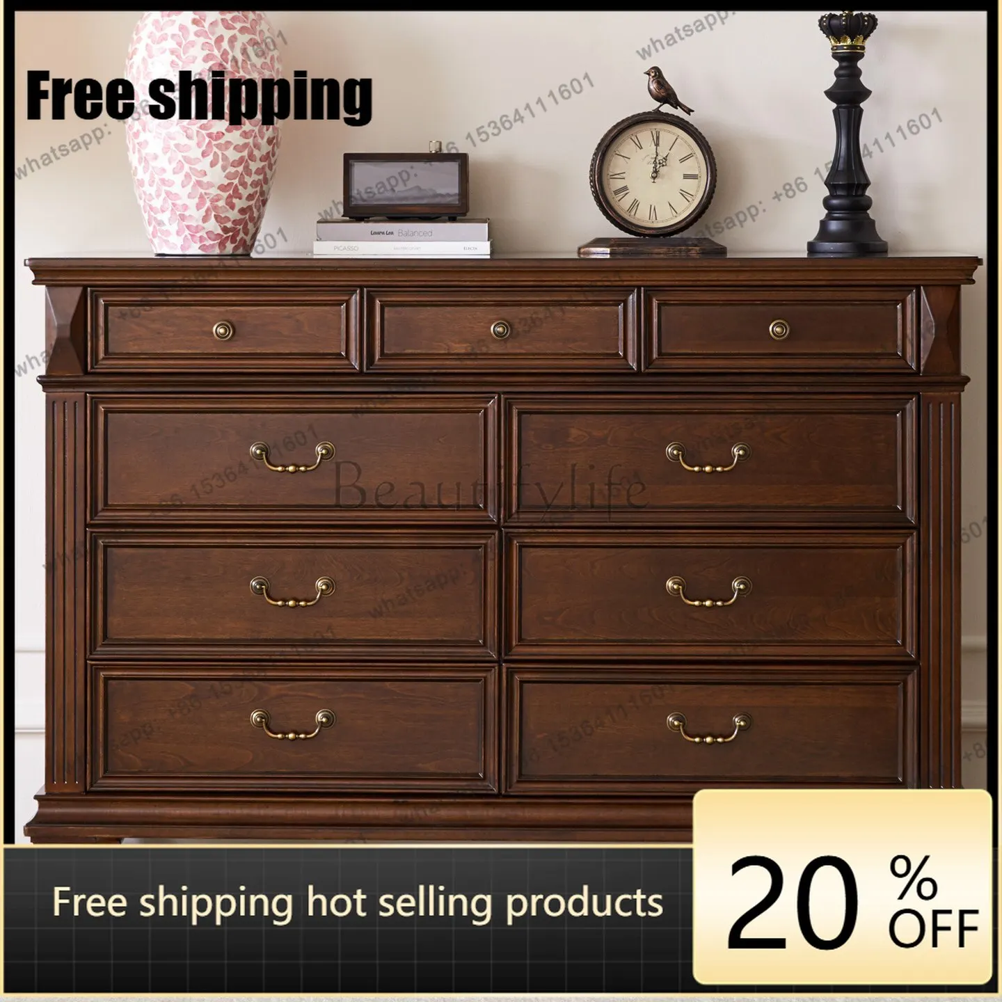 XX American-style solid wood bed-foot storage bedroom storage cabinet, master bedroom storage cabinet
XX American-style solid wood bed-foot storage bedroom storage cabinet, master bedroom storage cabinet