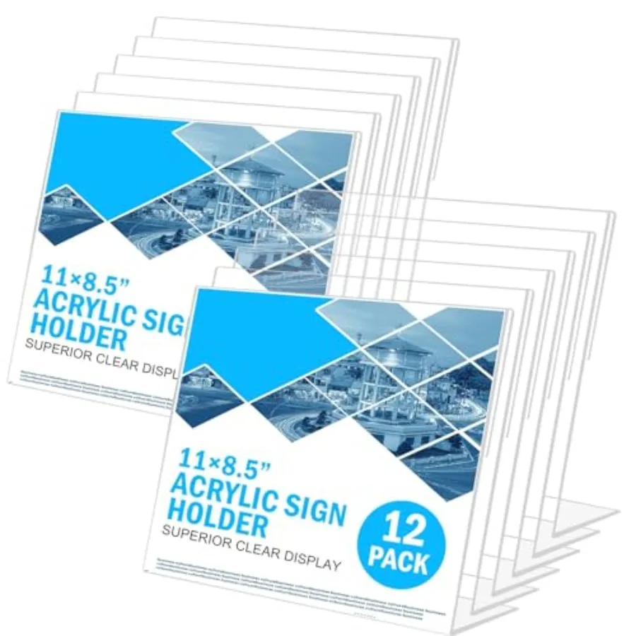 Acrylic Sign Holder 8.5 x 11 Slant Back Acrylic Stands for Display Plexiglass Clear Acrylic Display Stands for Ad Frame, Pictur
Acrylic Sign Holder 8.5 x 11 Slant Back Acrylic Stands for Display Plexiglass Clear Acrylic Display Stands for Ad Frame, Pictur