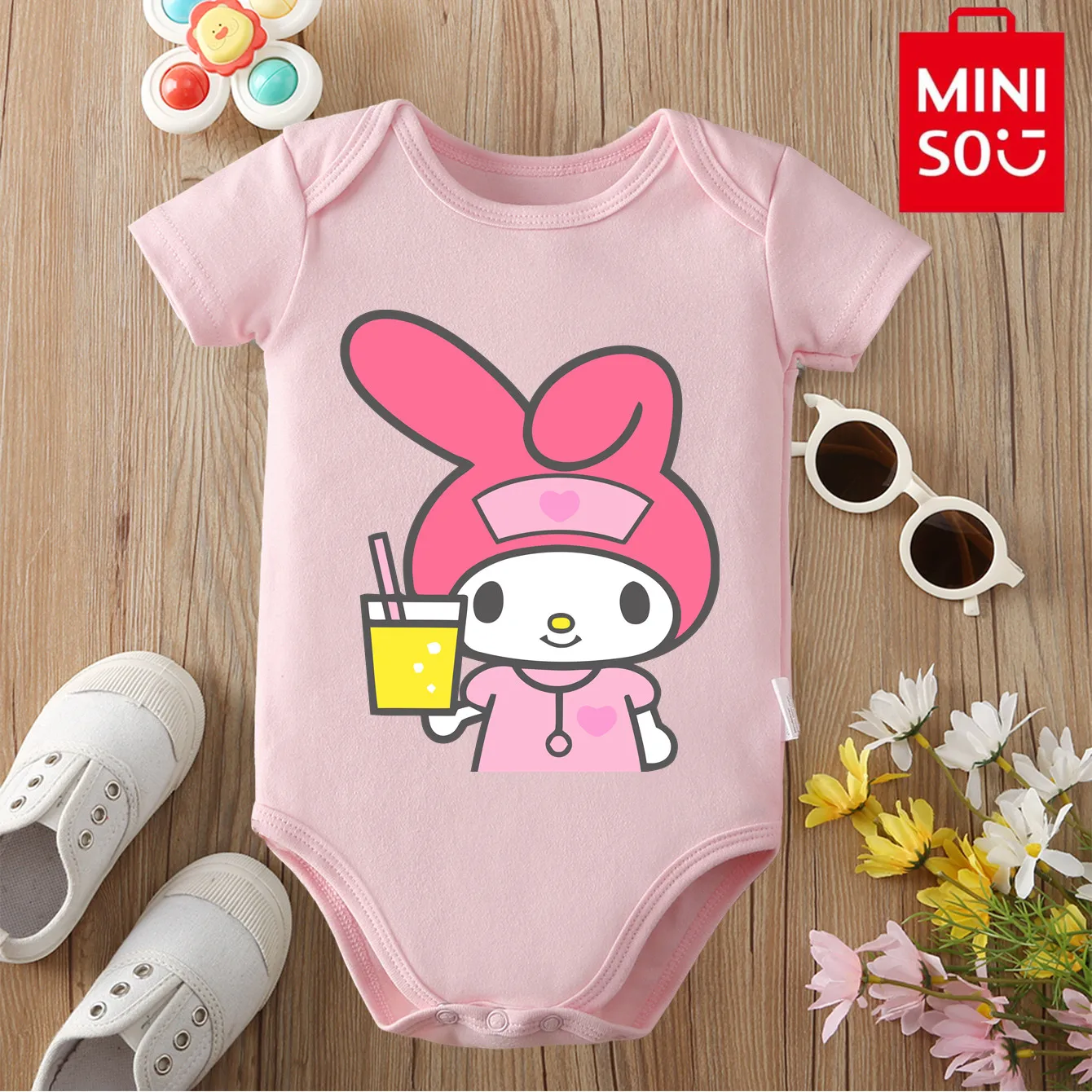 MINISO 100% Cotton My Melody Please Mymelody Onesie Japanese Style Bodysuit for Baby Cloths Jumpsuit for 0 To 12 Months Newborn
MINISO 100% Cotton My Melody Please Mymelody Onesie Japanese Style Bodysuit for Baby Cloths Jumpsuit for 0 To 12 Months Newborn