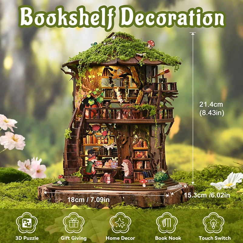 Handmade 3D Wooden Puzzle Miniature House Building Set Forest Style DIY Craft Stress Relief Decoration Gift for Adults Teens
Handmade 3D Wooden Puzzle Miniature House Building Set Forest Style DIY Craft Stress Relief Decoration Gift for Adults Teens