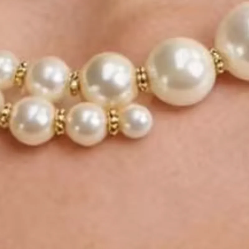 Fashion Pearl Necklace Women Adjustable Open Cuff Choker Necklace White Round Pearl Chunky Choker Jewelry Gift for Her
Fashion Pearl Necklace Women Adjustable Open Cuff Choker Necklace White Round Pearl Chunky Choker Jewelry Gift for Her