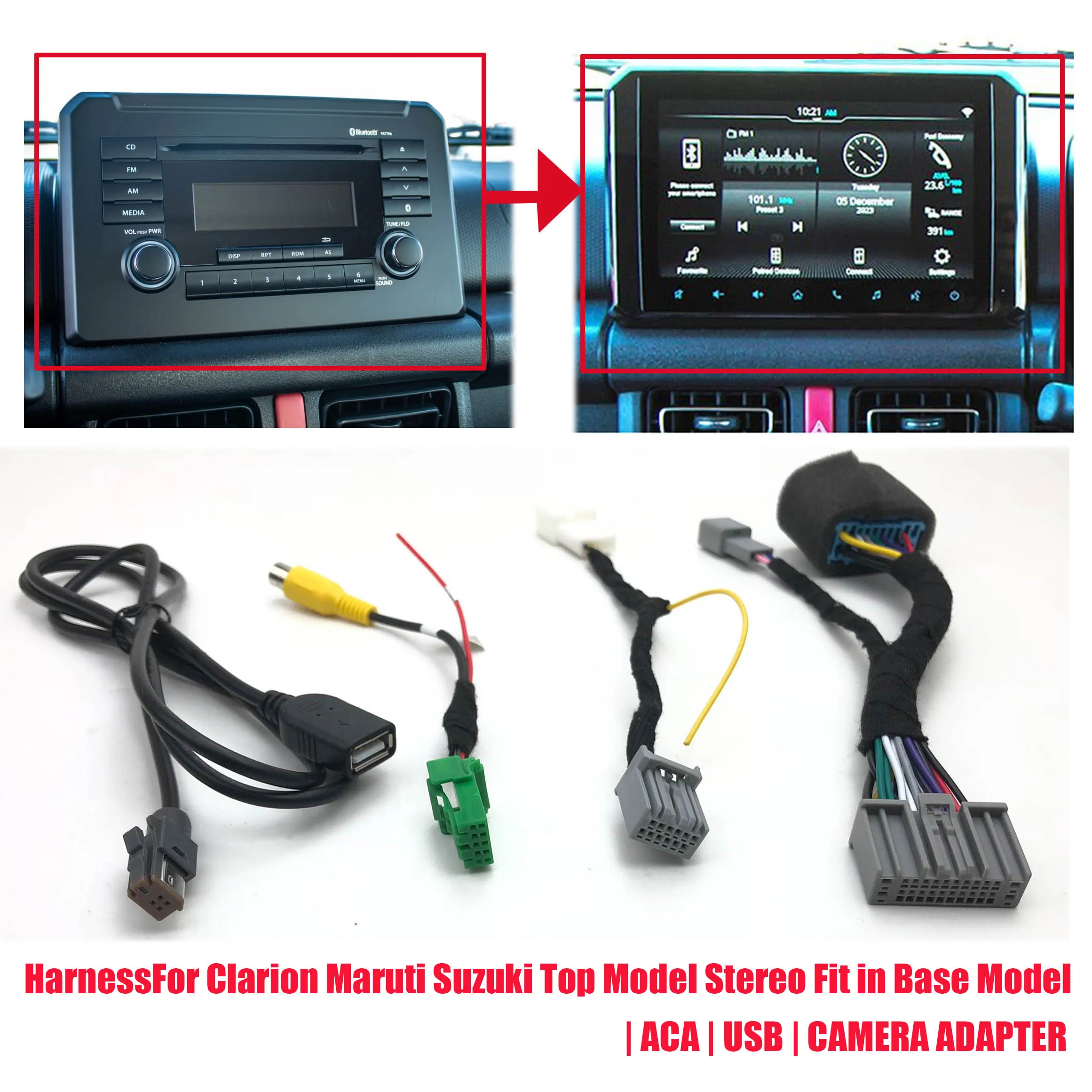 Адаптер USB для подключения камеры заднего вида к штатной магнитоле Clarion Maruti Top Model (для Suzuki 2019-2026)
Адаптер USB для подключения камеры заднего вида к штатной магнитоле Clarion Maruti Top Model (для Suzuki 2019-2026)