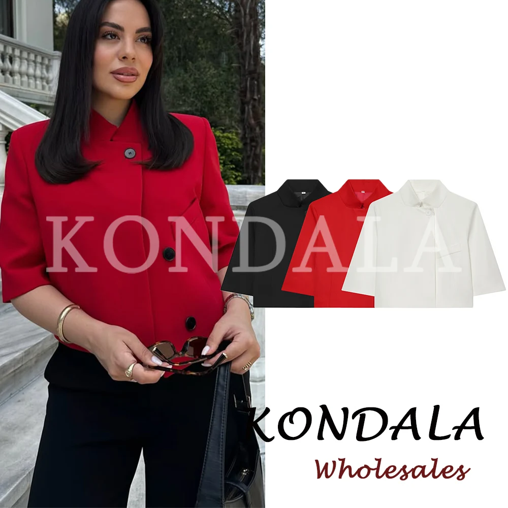 KONDALA Office Lady Modern Red Single Breasted Women Blazer Chic Straight Short Jacket Long Sleeve Fashion 2026 Female Outwear
KONDALA Office Lady Modern Red Single Breasted Women Blazer Chic Straight Short Jacket Long Sleeve Fashion 2026 Female Outwear