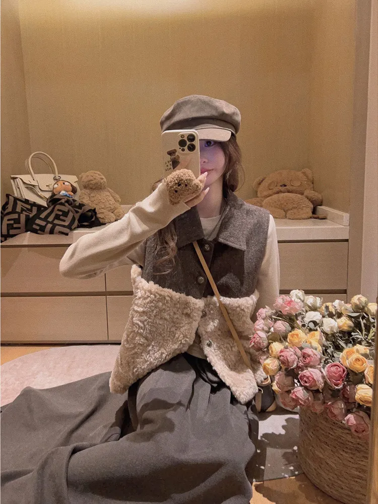 Жилет женский Yukiss из овечьей шерсти с пэчворком, средней длины, на одной пуговице, однотонный, для повседневной носки
Жилет женский Yukiss из овечьей шерсти с пэчворком, средней длины, на одной пуговице, однотонный, для повседневной носки