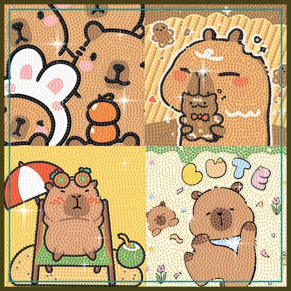 DIY 5D Diamond Art Kits, 4 Pack Big Gem Full Drill Diamond Dots for Adults, Kawaii Painting Craft (Capybara)
DIY 5D Diamond Art Kits, 4 Pack Big Gem Full Drill Diamond Dots for Adults, Kawaii Painting Craft (Capybara)