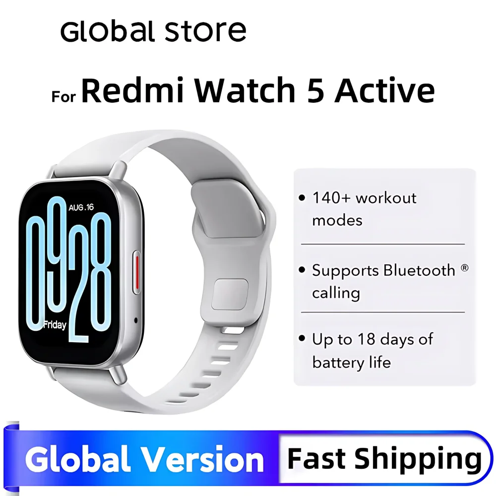 Смарт-часы Watch 5 Global Version с AMOLED-экраном 2.0 дюйма 60 Гц, встроенным GNSS, Bluetooth-звонками, 150+ спортивными режимами и 7-дневным временем автономной работы для Xiaomi Redmi
Смарт-часы Watch 5 Global Version с AMOLED-экраном 2.0 дюйма 60 Гц, встроенным GNSS, Bluetooth-звонками, 150+ спортивными режимами и 7-дневным временем автономной работы для Xiaomi Redmi
