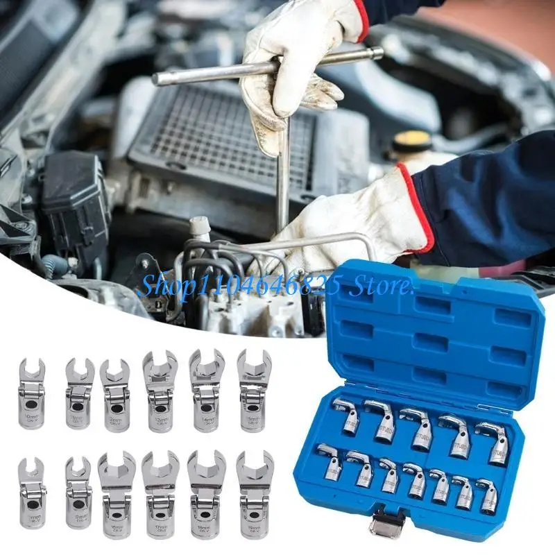 Flexible Head Nut Wrench Spanner Set Precisions Machined Suitable for Secure Grip, Car Brake Pipe Repair Tool
Flexible Head Nut Wrench Spanner Set Precisions Machined Suitable for Secure Grip, Car Brake Pipe Repair Tool