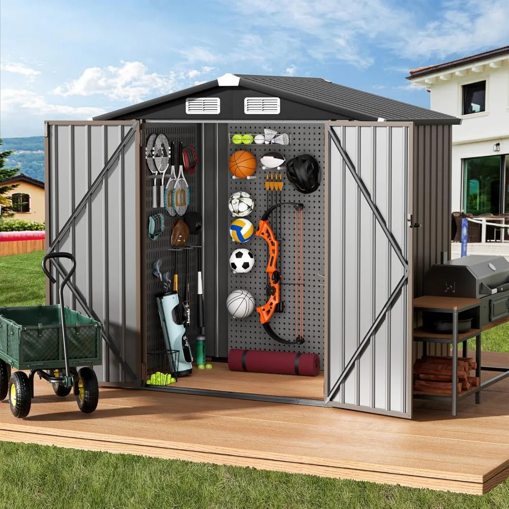 6x4 outdoor metal storage shed, durable garden shed with updated frame structure, used for backyard, yard, and tool storage
6x4 outdoor metal storage shed, durable garden shed with updated frame structure, used for backyard, yard, and tool storage
