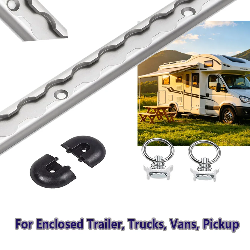 19.7 Inch Aluminum L Track Tie-Down System Aluminum Delivery Tie-Down Rail For Enclosed Trailer Cargo Fixing Trarvel Transfer
19.7 Inch Aluminum L Track Tie-Down System Aluminum Delivery Tie-Down Rail For Enclosed Trailer Cargo Fixing Trarvel Transfer