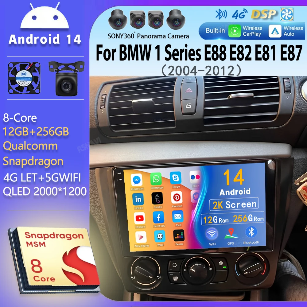 Android 14 Wi-Fi + 4G Carplay Авто Авто Радио для BMW 1 серии E88 E82 E81 E87 2004-2012 Навигация GPS Видео Мультимедийный плеер BT
Android 14 Wi-Fi + 4G Carplay Авто Авто Радио для BMW 1 серии E88 E82 E81 E87 2004-2012 Навигация GPS Видео Мультимедийный плеер BT