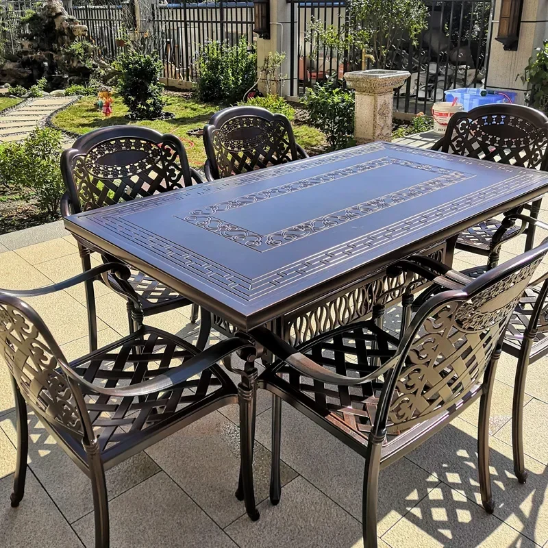 Outdoor table and chair courtyard outdoor garden villa open-air balcony leisure cast aluminum round tea table aluminum alloy lon
Outdoor table and chair courtyard outdoor garden villa open-air balcony leisure cast aluminum round tea table aluminum alloy lon