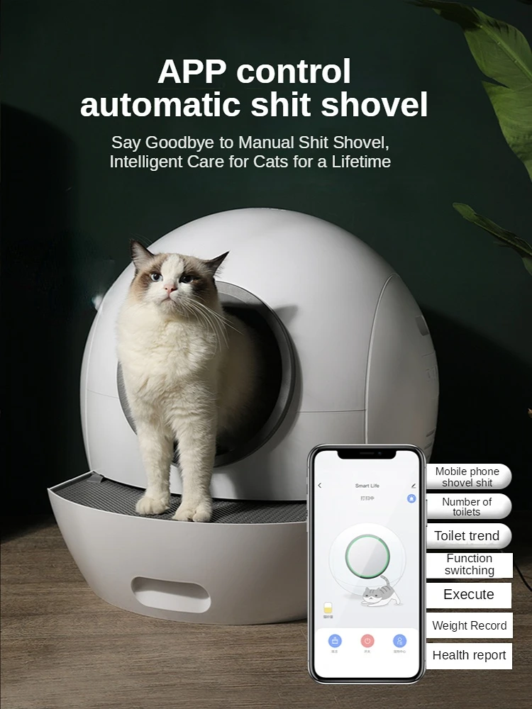 Intelligent Automatic Cat Litter Box Anti-splash Large Cleaner Fully Enclosed Cat Toilet Feces Shovel Deodorant Pet Supplies
Intelligent Automatic Cat Litter Box Anti-splash Large Cleaner Fully Enclosed Cat Toilet Feces Shovel Deodorant Pet Supplies