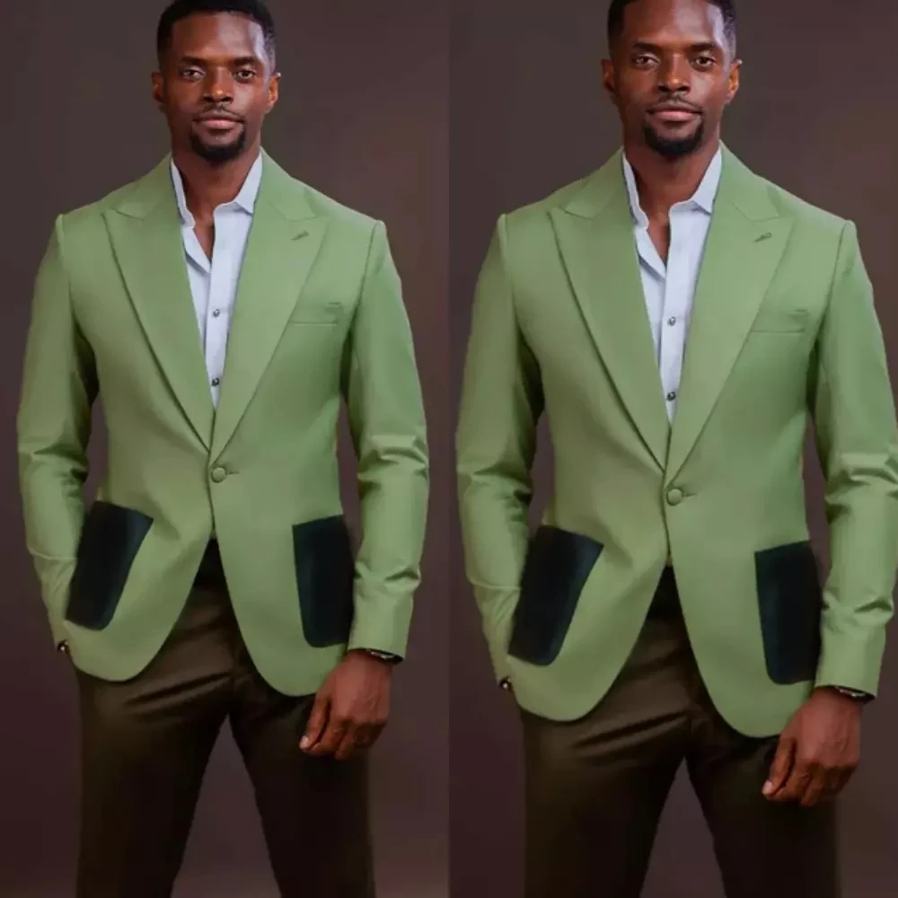 Customized Men's Suits Blazer Chic One-Button Peak Lapel Slim Fit Male Clothing Casual 2 Piece Jacket Pants Costume Homme 2025
Customized Men's Suits Blazer Chic One-Button Peak Lapel Slim Fit Male Clothing Casual 2 Piece Jacket Pants Costume Homme 2025