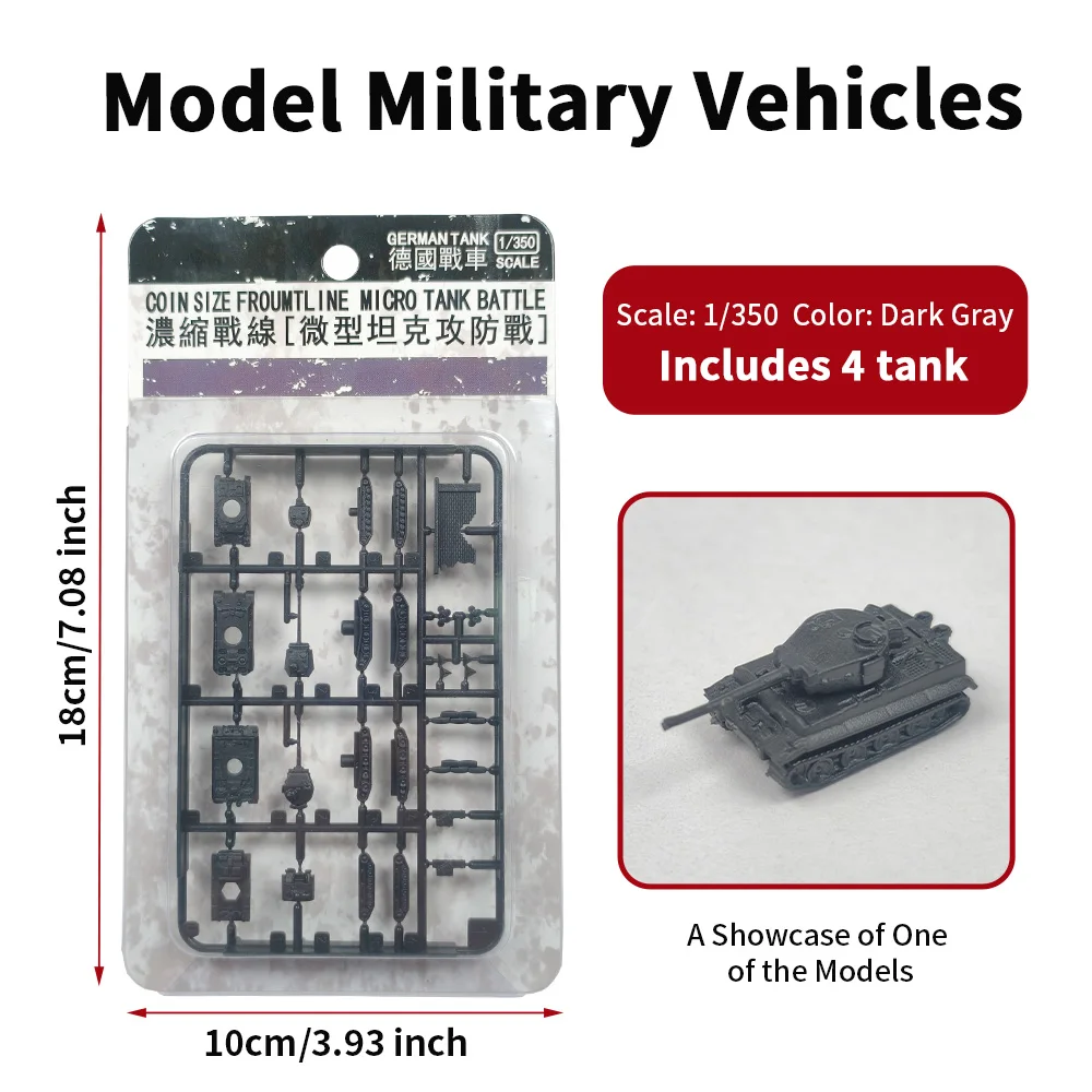1/350 Scale WWII German Tank Assemble Model Kit Miniature Military Tanks For Railway Layout Wargame Diorama Gift Child Toy 1set
1/350 Scale WWII German Tank Assemble Model Kit Miniature Military Tanks For Railway Layout Wargame Diorama Gift Child Toy 1set