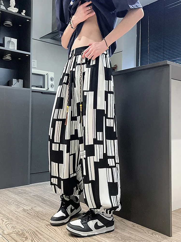 New Chinese Sle Ice Silk Men's Summer Large Size Wide Leg Lantern Pants Dra Cool Qui Dry Sun Protection Casual Trousers
New Chinese Sle Ice Silk Men's Summer Large Size Wide Leg Lantern Pants Dra Cool Qui Dry Sun Protection Casual Trousers