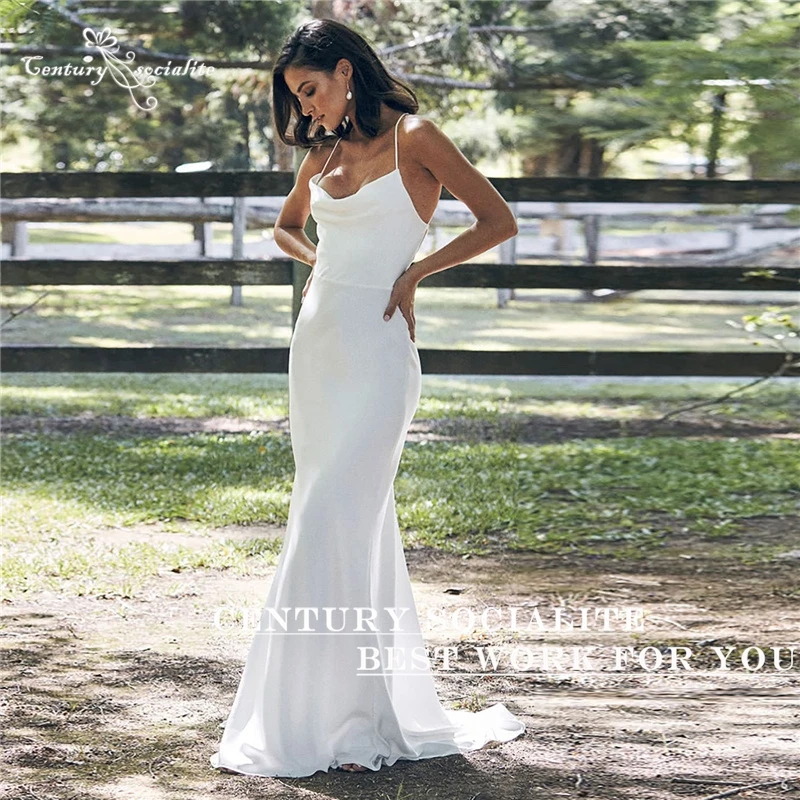 Sexy Beach Wedding Dress Mermaid 2025 Spaghetti Straps Backless Chiffon Boho Bridal Gowns Vestido de Novia Customized
Sexy Beach Wedding Dress Mermaid 2025 Spaghetti Straps Backless Chiffon Boho Bridal Gowns Vestido de Novia Customized