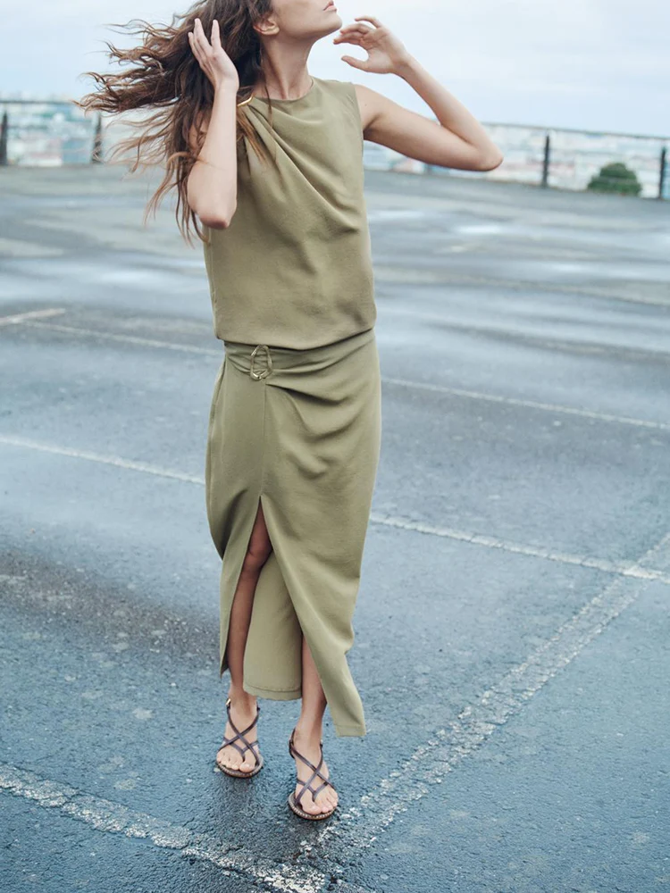 New Women's Svel round Ne Top Midi Skirt Faion Set Autumn 2024 Seasonal Ele Sle Casual Wear
New Women's Svel round Ne Top Midi Skirt Faion Set Autumn 2024 Seasonal Ele Sle Casual Wear