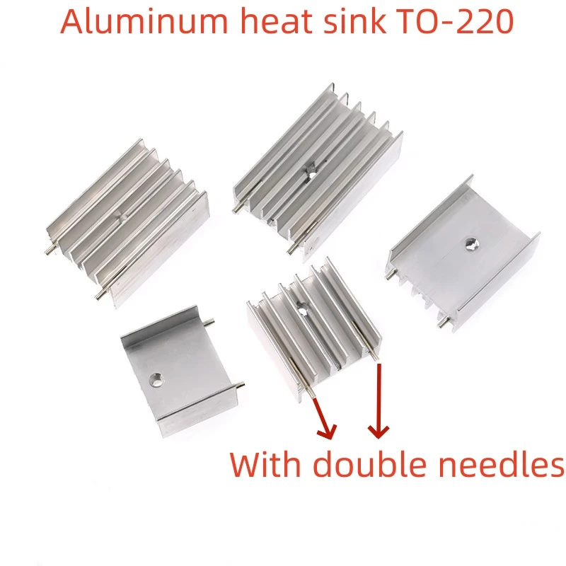 5PCS Aluminum heat sink TO-220 triode 23.5x15.5x20/25/30/45 hole height 18mm with double pins
5PCS Aluminum heat sink TO-220 triode 23.5x15.5x20/25/30/45 hole height 18mm with double pins