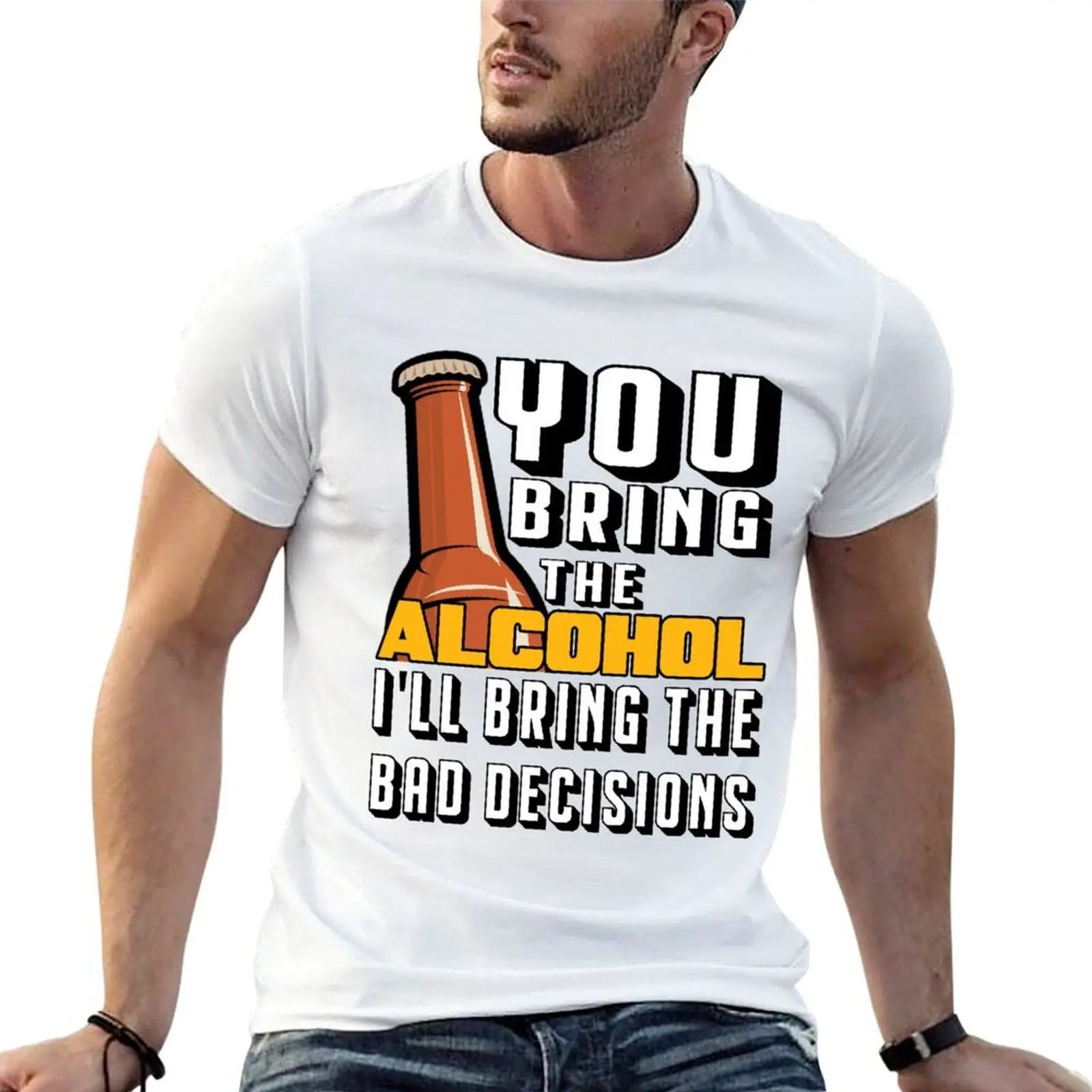 Футболка You Bring The Alcohol I'll Bring The Bad Decisions, мужские футболки, хлопковая мужская футболка, хлопковая футболка высокого качества
Футболка You Bring The Alcohol I'll Bring The Bad Decisions, мужские футболки, хлопковая мужская футболка, хлопковая футболка высокого качества