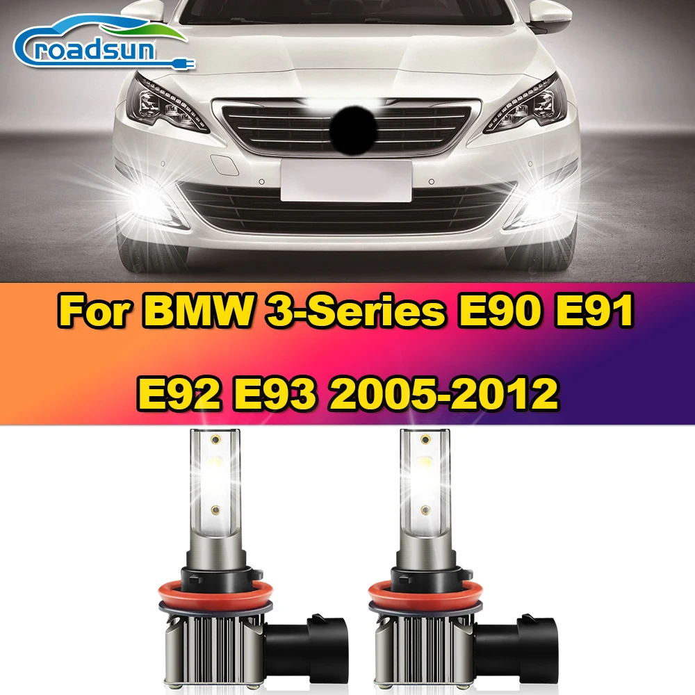 H11 LED Fog Lamps Bulbs 100W 12000LM Car Fog Lights 6000K White For BMW 3-Series E90 E91 E92 E93 2005-2008 2009 2010 2011 2012
H11 LED Fog Lamps Bulbs 100W 12000LM Car Fog Lights 6000K White For BMW 3-Series E90 E91 E92 E93 2005-2008 2009 2010 2011 2012