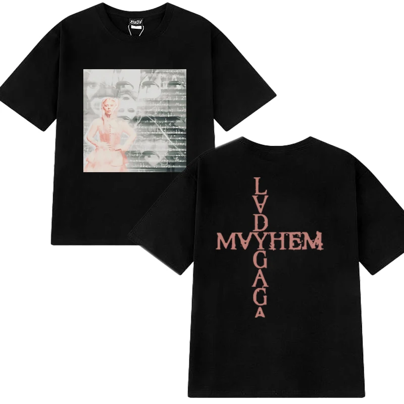 Lady Gaga MAYHEM Album Double Sided printed short sleeve T-shirts 2025 Men Women Gothic Cross Baby T shirt Unisex Cotton Tops
Lady Gaga MAYHEM Album Double Sided printed short sleeve T-shirts 2025 Men Women Gothic Cross Baby T shirt Unisex Cotton Tops