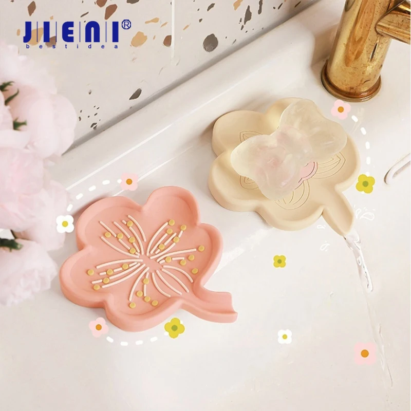JIENI Flower Design Drain Soap Dish Creative Draining Soap Storage Rack Cute Anti Slip Portable Bathroom Accessories
JIENI Flower Design Drain Soap Dish Creative Draining Soap Storage Rack Cute Anti Slip Portable Bathroom Accessories