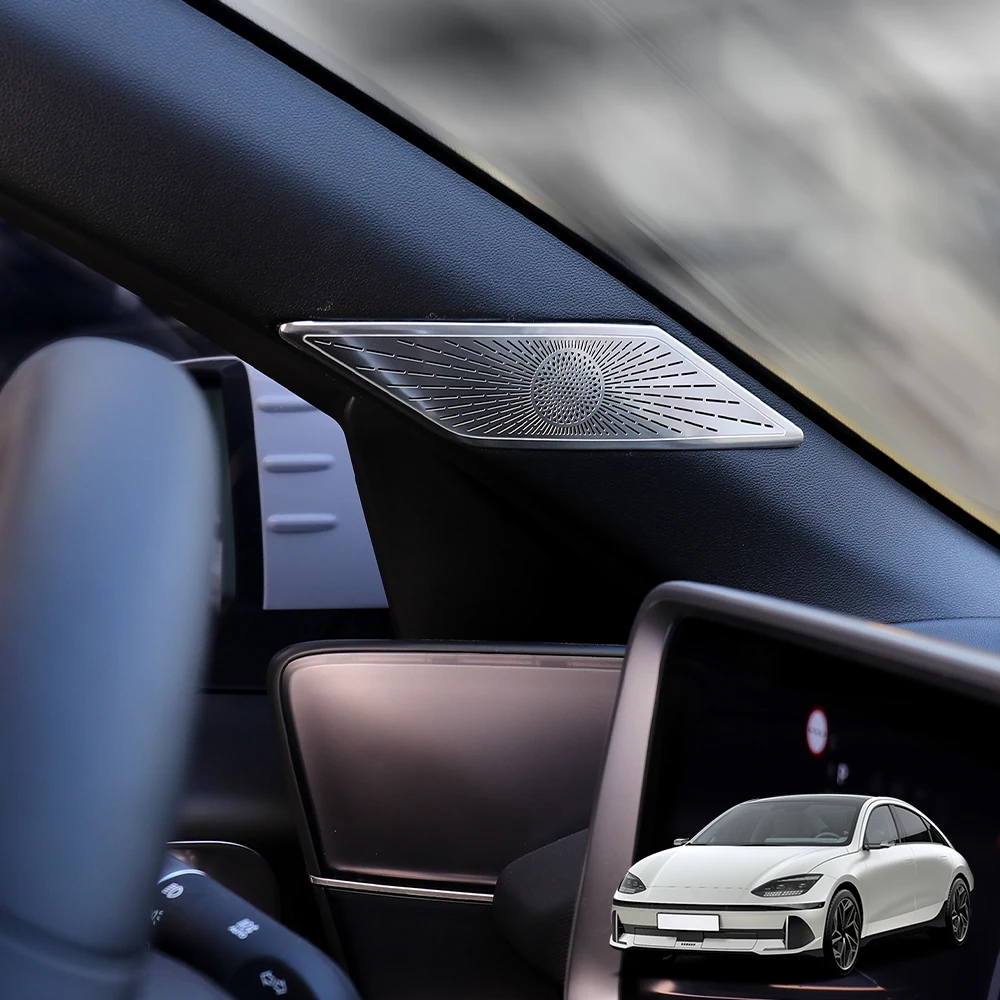Car A-Pillar Audio Speaker Net Decoration Cover Trim Stainless Steel For Hyundai IONIQ 6 2023-2025 Accessories LHD/RHD 2Pcs
Car A-Pillar Audio Speaker Net Decoration Cover Trim Stainless Steel For Hyundai IONIQ 6 2023-2025 Accessories LHD/RHD 2Pcs