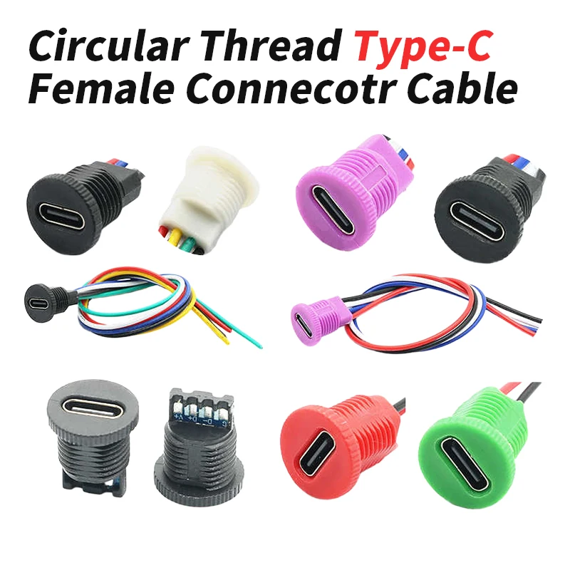 Circular Thread Type-C Female Connecotr Cable Waterproof Terminal Wire 6p Fast Charging Wire LED Light Intelligent Power Socket
Circular Thread Type-C Female Connecotr Cable Waterproof Terminal Wire 6p Fast Charging Wire LED Light Intelligent Power Socket