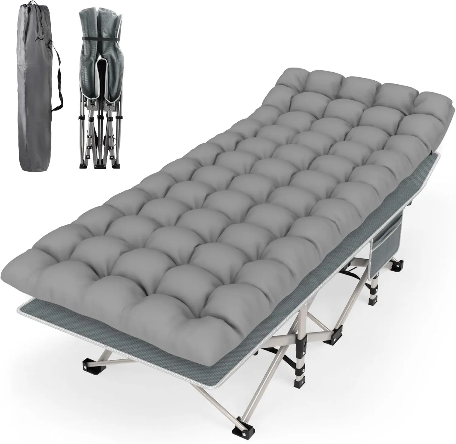 Folding Camping Cot Bed for Adults Sleeping Oxford Portable Folding for Camping W/Soft Pad Carry for Home Office Nap Beach
Folding Camping Cot Bed for Adults Sleeping Oxford Portable Folding for Camping W/Soft Pad Carry for Home Office Nap Beach
