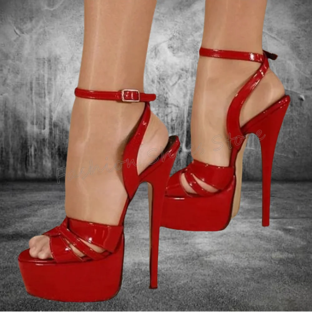 Red Platform Ankle Buckle Sandals Open Toe Stilettos High Heels High Heel Shoes for Women Heels 2025 New Zapatos Para Mujere
Red Platform Ankle Buckle Sandals Open Toe Stilettos High Heels High Heel Shoes for Women Heels 2025 New Zapatos Para Mujere