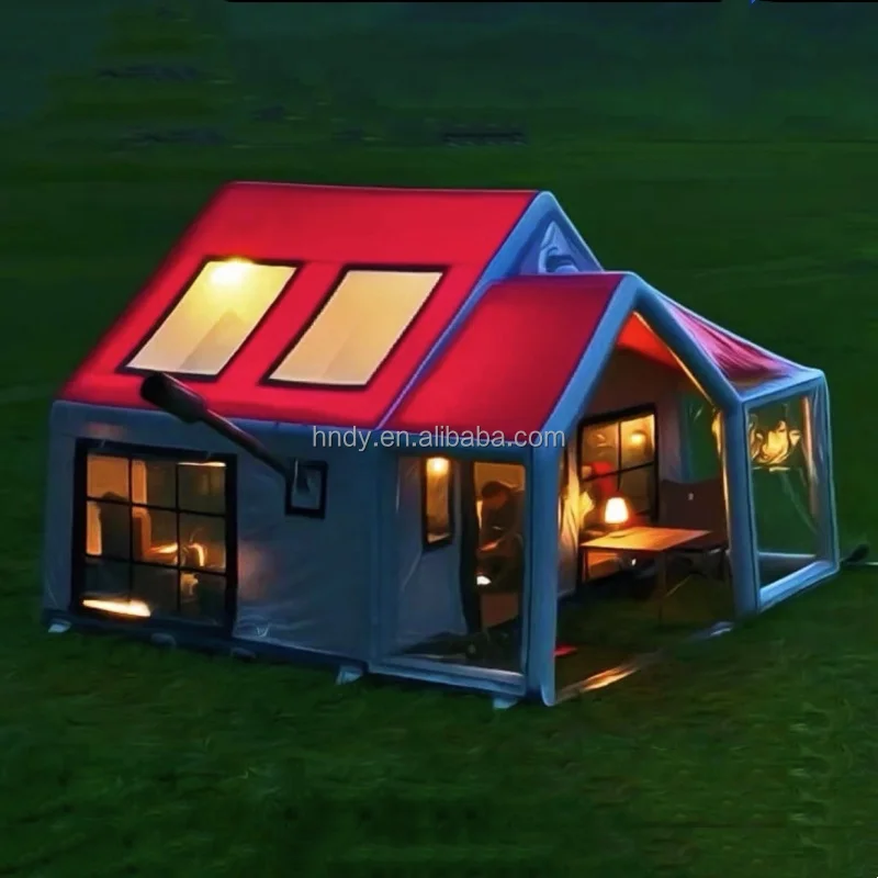 ST Newest Large Inflatable Double Layer Waterproof PVC Four-season Two Rooms Tent for Family Outdoor Camping
ST Newest Large Inflatable Double Layer Waterproof PVC Four-season Two Rooms Tent for Family Outdoor Camping