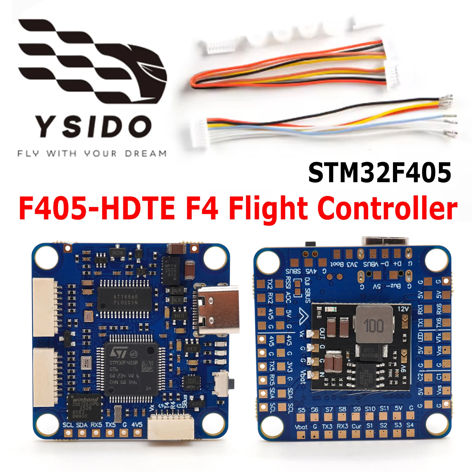 YSIDO Flight Controller F405-HDTE F4 STM32F405 Built-in Dual BEC OSD Blackbox 3~12S Lipo Support DJI HD VTX for FPV Long Range
YSIDO Flight Controller F405-HDTE F4 STM32F405 Built-in Dual BEC OSD Blackbox 3~12S Lipo Support DJI HD VTX for FPV Long Range