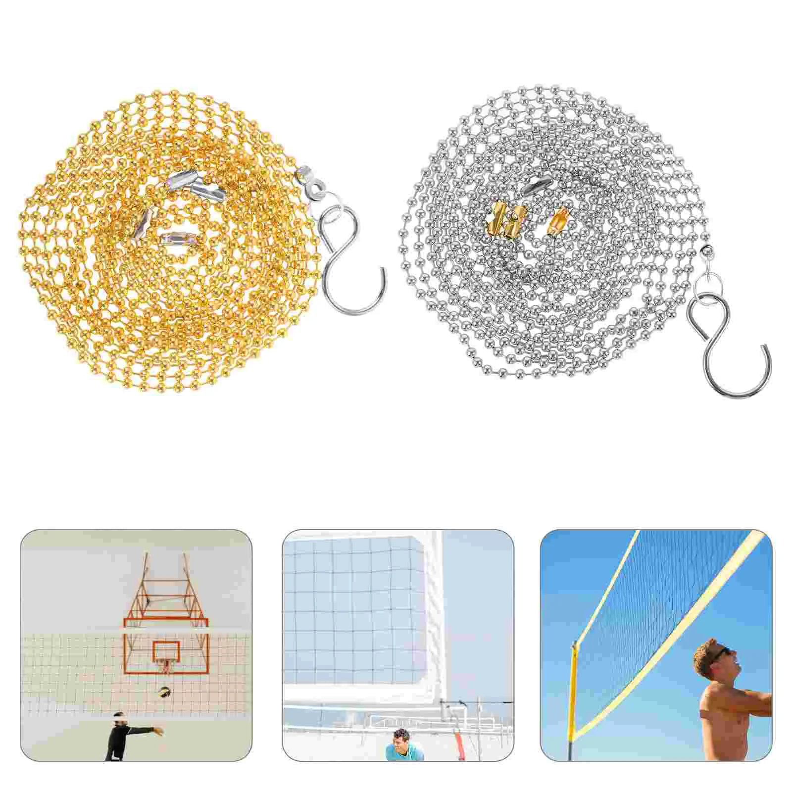 4Pcs Volleyball Referee Equipment Volleyball Net Chain Volleyball Net Measuring Chain for Volleyball Net
4Pcs Volleyball Referee Equipment Volleyball Net Chain Volleyball Net Measuring Chain for Volleyball Net